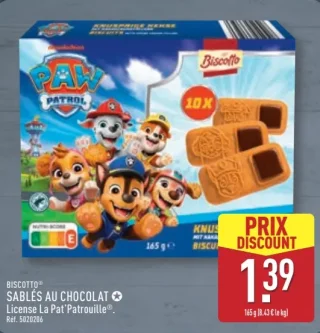 Biscotto Sablés au Chocolat License La Pat' Patrouille