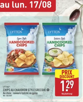 Chips au chaudron style grecque Lyttos