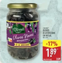 Olives noires dénoyautées à la grecque L'Olivaé