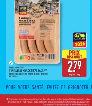 Pays Gourmand Véritables Knacks d'Alsace