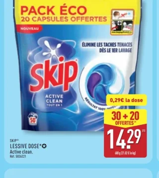Lessive capsules Active clean Skip