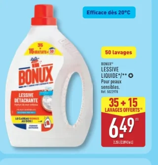 Bonux Lessive liquide Pour peaux sensibles