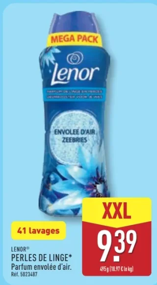 Lenor Perles de Linge Parfum envolée d'air