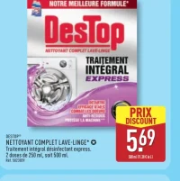 DESTOP® NETTOYANT COMPLET LAVE-LINGE* Traitement intégral désinfectant express