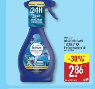 FEBREZE® DÉSODORISANT TEXTILE* Parfum envolée d'air