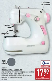 AMBIANO Mini machine à coudre