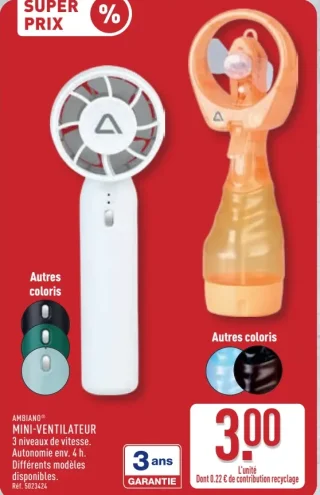 AMBIANO Mini-ventilateur