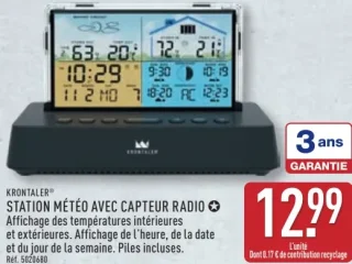 KRONTALER Station météo avec capteur radio
