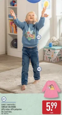 Sweat ou robe enfant Disney Paw Patrol