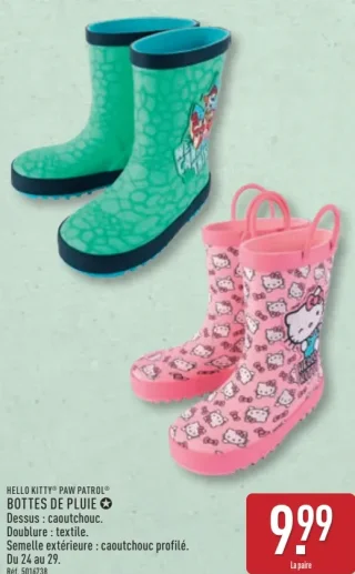 Bottes de pluie Hello Kitty / Paw Patrol