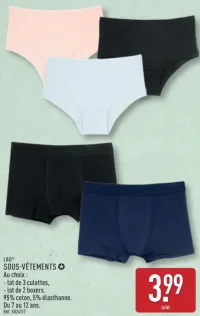 Sous-vêtements enfant L&D