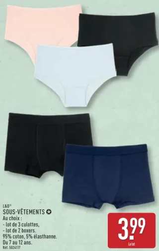 Sous-vêtements enfant L&D