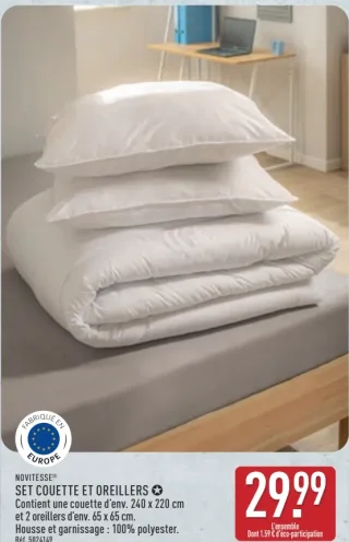NOVITESSE® SET COUETTE ET OREILLERS