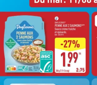 DAYLICIOUS PENNE AUX 2 SAUMONS