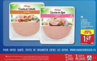 Le Marsigny Cervelas en tranches (Saucisse de Lyon ou cervelas de volaille)