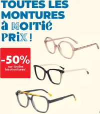 Toutes les montures de lunettes chez Optique par Auchan