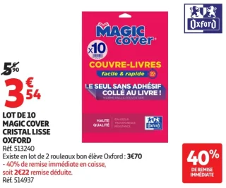 Lot de 10 Magic Cover Cristal lisse Oxford