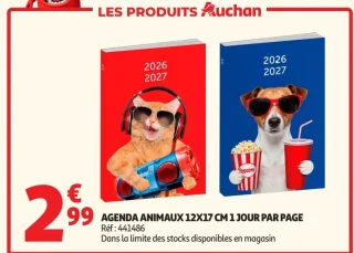 Agenda Animaux 12x17 cm 1 jour par page