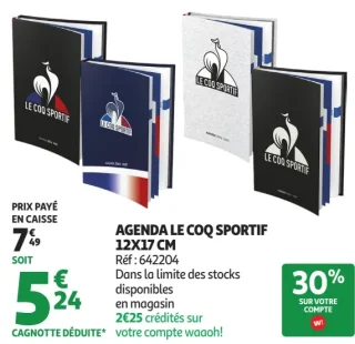 Agenda Le Coq Sportif 12x17 cm