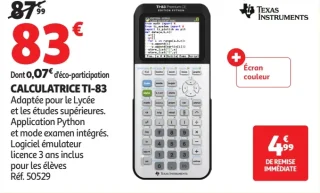 Calculatrice TI-83 Texas Instruments