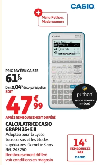 Calculatrice Casio Graph 35+ E II