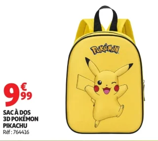 SAC À DOS 3D POKÉMON PIKACHU