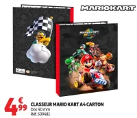 Classeur Mario Kart A4 carton