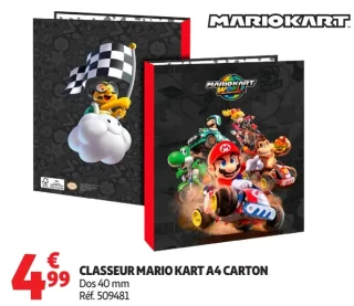 Classeur Mario Kart A4 carton