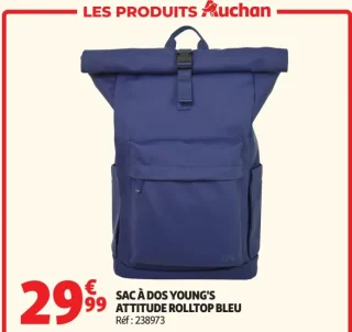 SAC À DOS YOUNG'S ATTITUDE ROLLTOP BLEU