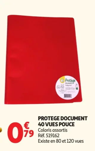 Protège document 40 vues Pouce