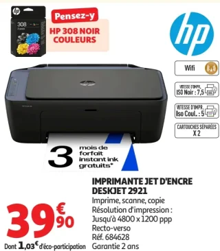 Imprimante jet d'encre HP Deskjet 2921