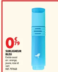 Surligneur bleu
