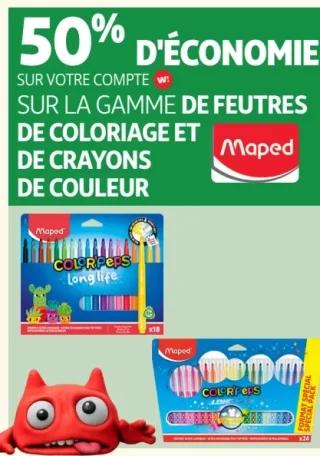 GAMME DE FEUTRES DE COLORIAGE ET DE CRAYONS DE COULEUR MAPED