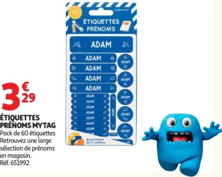 Étiquettes Prénoms Mytag