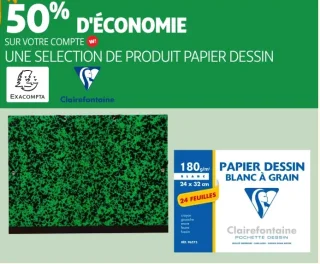 Une sélection de produit papier dessin Exacompta / Clairefontaine