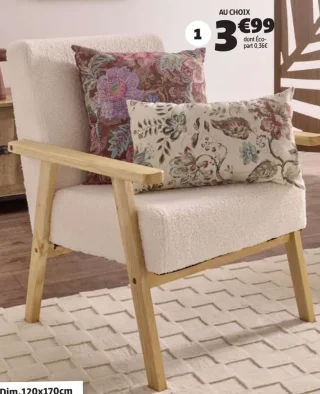 Coussin Polyester Effet Burlap