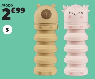 Trousse extensible silicone animaux