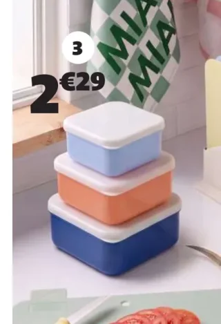 3 Boîtes de conservation