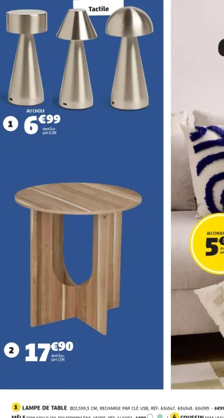 Lampe de table tactile