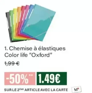 Chemise à élastiques Color life "Oxford"