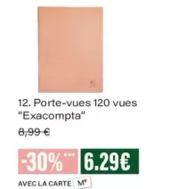 Porte-vues 120 vues "Exacompta"