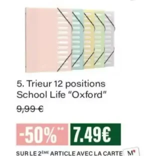 Trieur 12 positions School Life "Oxford"