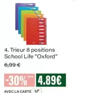 Trieur 8 positions School Life "Oxford"