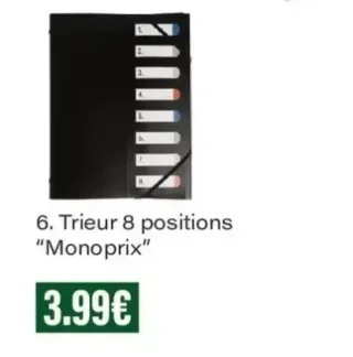 Trieur 8 positions "Monoprix"