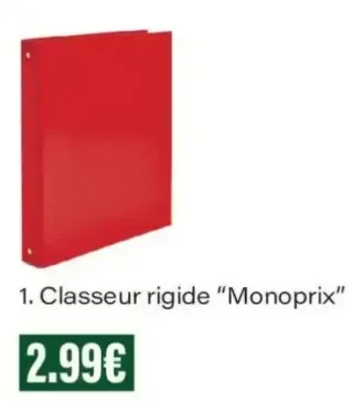 Classeur rigide Monoprix