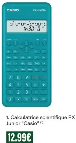 Calculatrice scientifique FX Junior Casio