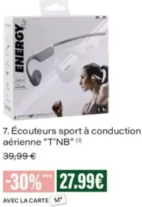Écouteurs sport à conduction aérienne "T'NB"