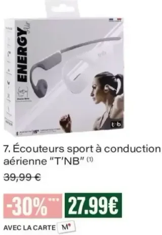 Écouteurs sport à conduction aérienne "T'NB"