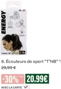 Écouteurs de sport "T'NB"
