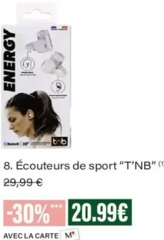 Écouteurs de sport "T'NB"